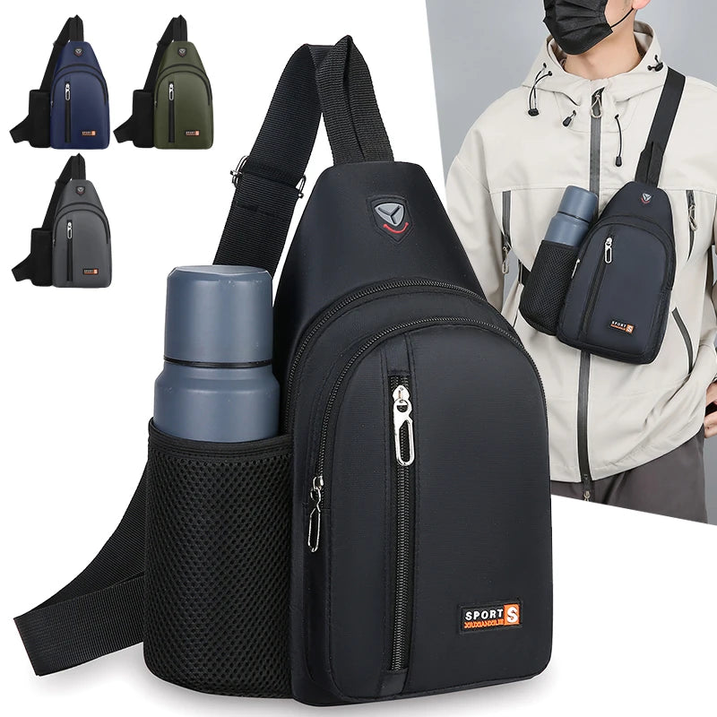 New Casual Breast Bag Travel Crossbody Bag Fashion Shoulder Bag Multifunctional Large Capacity Crossbody Bag for Men and Women